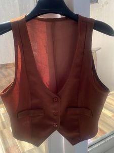 Brown Buttoned Vest
