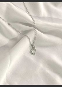 Exquisite Silver Heart Pendant Chain