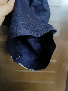 Navy Blue Solid Cotton Silk Salwar