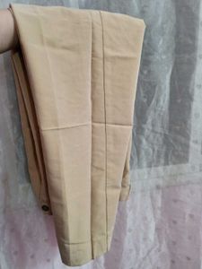Beige High-Waisted Trousers