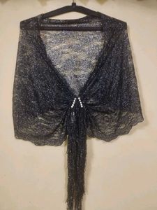 Shimmering Black Ponchu