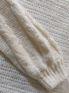 Cream Cable Knit Turtleneck Sweater