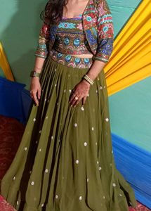 Three Quarter Lehenga Choli With Jacket