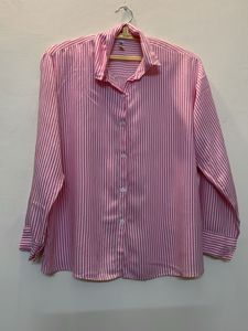 pink striped shirt for ladies