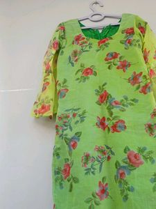 Floral Green Kurti with plazo