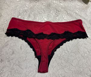 Red &amp; Black Lace Panty