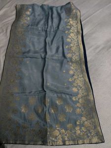 Blue &amp; Gold Embroidered Indian Suit