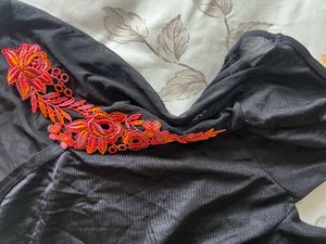 Black Floral Cami Top