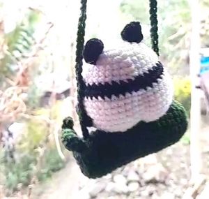 Panda Car Hanger/bagcharm Handmade