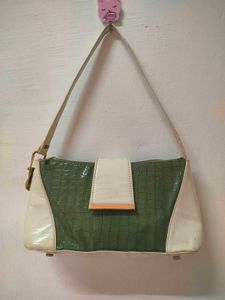 Stylish Green & Ivory Shoulder Bag