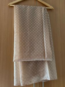 Sequinned kurta with organza plaza and dupatta
