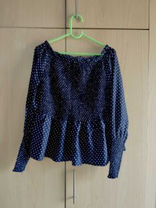 Polka Dot OFF Shoulder Top✨