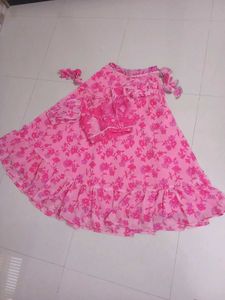 Floral Pink Ethnic Lehnga Blouse