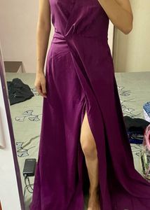 Berry blush Women Purple Maxi Slit Dress