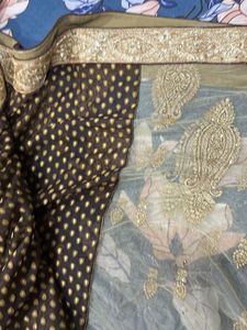 Elegant saree  brown color