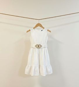 White Dress with Belt