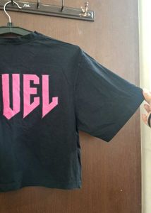 Black Cropped T-Shirt