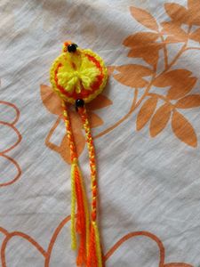 Handmade Rakhi - Yellow &amp; Orange