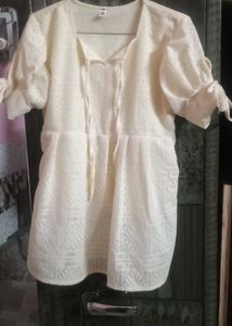 Cream Lace Top