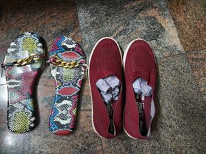 Combo Of Flats N Shoes