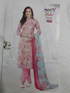 Floral Print Unstitched Suit