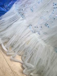 Elegant Blue Embroidered Dress