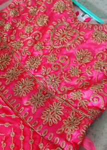 Elegant Pink Net Embroidered Party Gown for Women