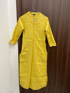 Yellow Cotton Kurti