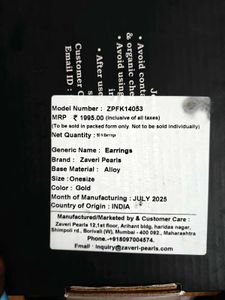 Zaveri Pearls Earrings Set