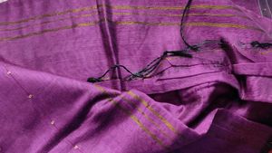 Purple & Gold Striped Sari
