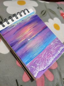 Aesthetic Pastel Beach Side Painting