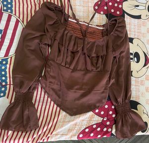DARK BROWN KOREAN TOP