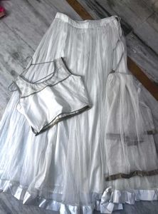 White Blouse and Lehanga