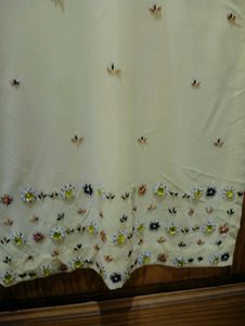 Yellow Kurta With Beads &amp; Stones Works