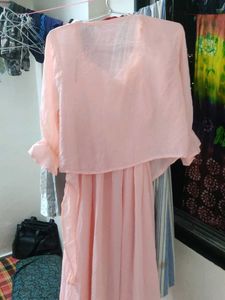 Cute Pink Dress &amp; Shrug Set