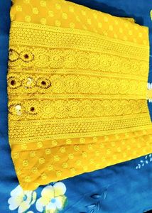 Yellow Embroidered Kurta