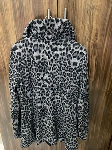 Woolen wear animal print jacket