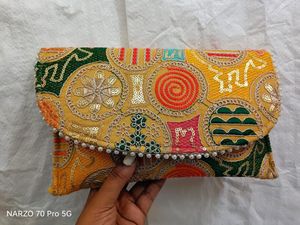 Embroidered Clutch