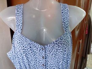 Cute Blue Dotted Dress