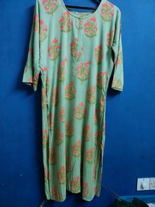 Pista Green Coloured Kurti