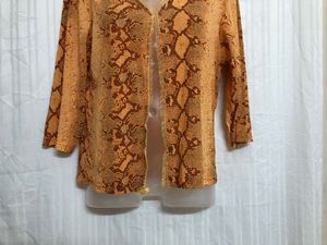 Yellow Long Sleeve Printed Vest