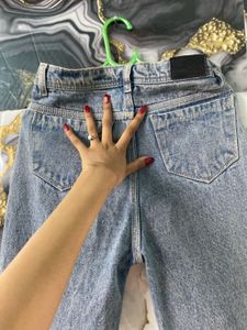 Blue Stripped Jeans For Women