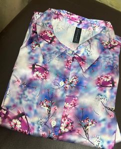 Floral Print Button-Down Shirt