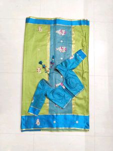 Silk Saree With Bud Work