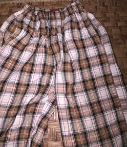 Check Brown White Pant