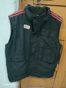 Stylish Black Vest with Red Stripes