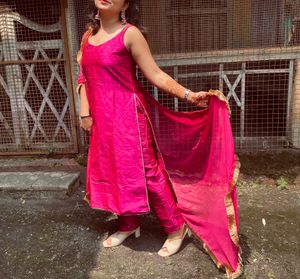Pink Kurta Set From (Brand- Varanga)