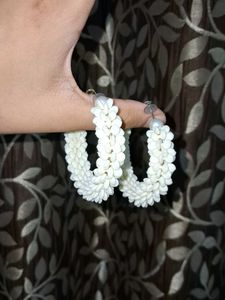Floral Hoop Earrings