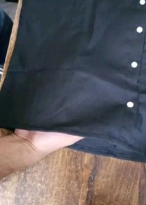 Stylish Boxy fit Black Button-Up Top