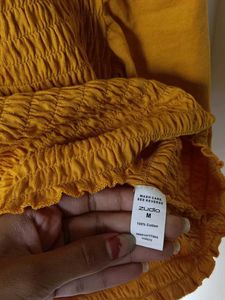 Mustard Smocked Top